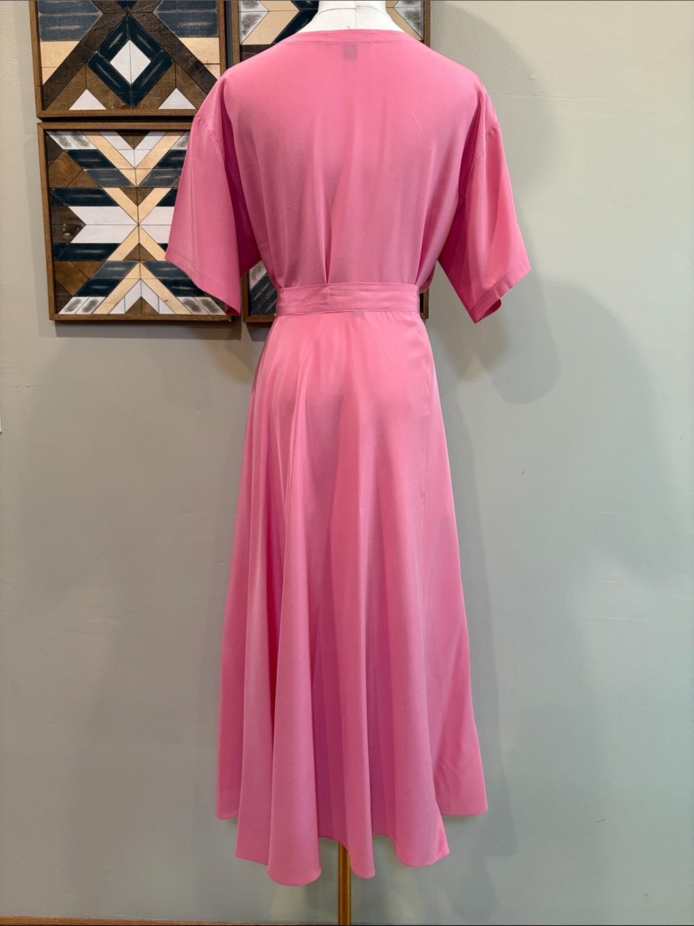 Vintage Ralph Lauren Blue Label 80s Pink Silk Skirt + Blouse Set 6 / 8 *As-Is* - Picture 7 of 16